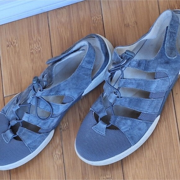 Dansko Riona Fisherman Sandals Comfort Sneakers 39 Slate Gray Suede US 8.5 - 9 - Picture 14 of 16